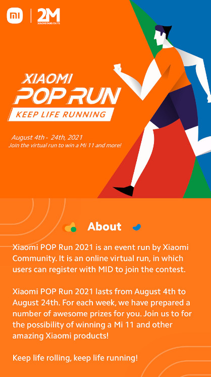 Xiaomi Virtual Pop Run 2021 2