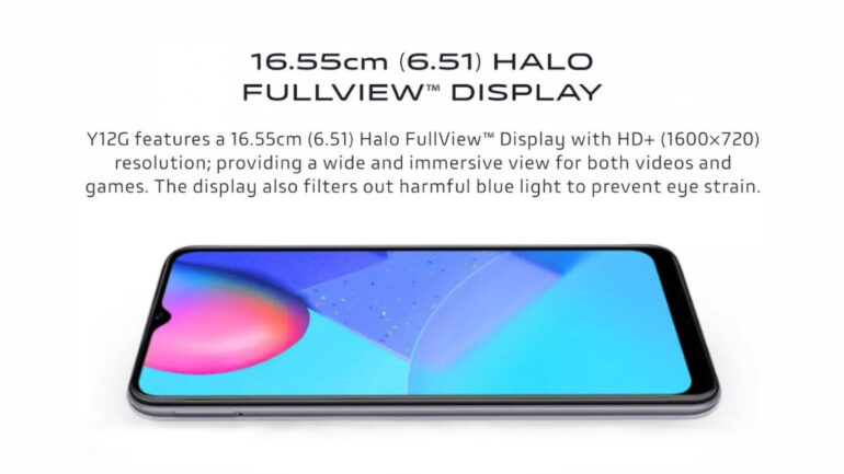 vivo Y12G dual camera display