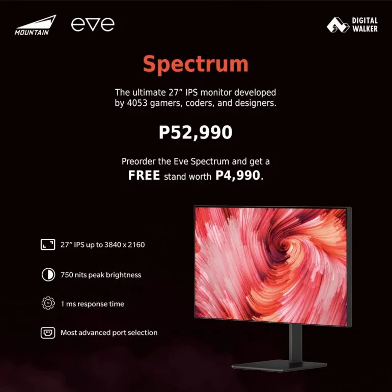 Pre-Order Announcement - Eve Spectrum