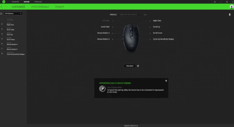Razer Orochi V2 Synapse mouse customize