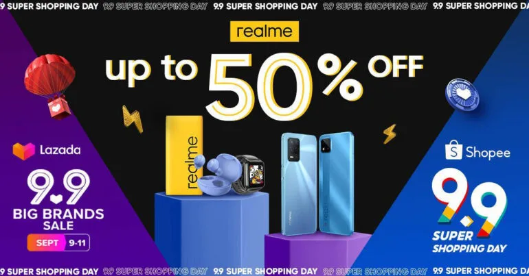 realme 9.9 Shopee and Lazada Sale