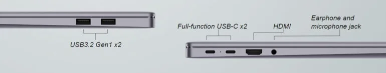 Huawei MateBook 16 ports