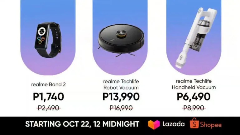realme Band 2 - TechLife Robot Vacuum - TechLife Handheld Vacuum promo