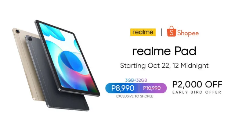 realme Pad Shopee Early bird promo