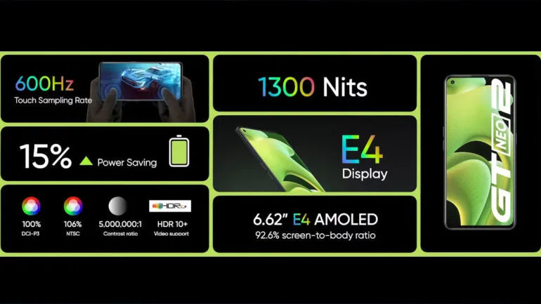 realme GT Neo2 display