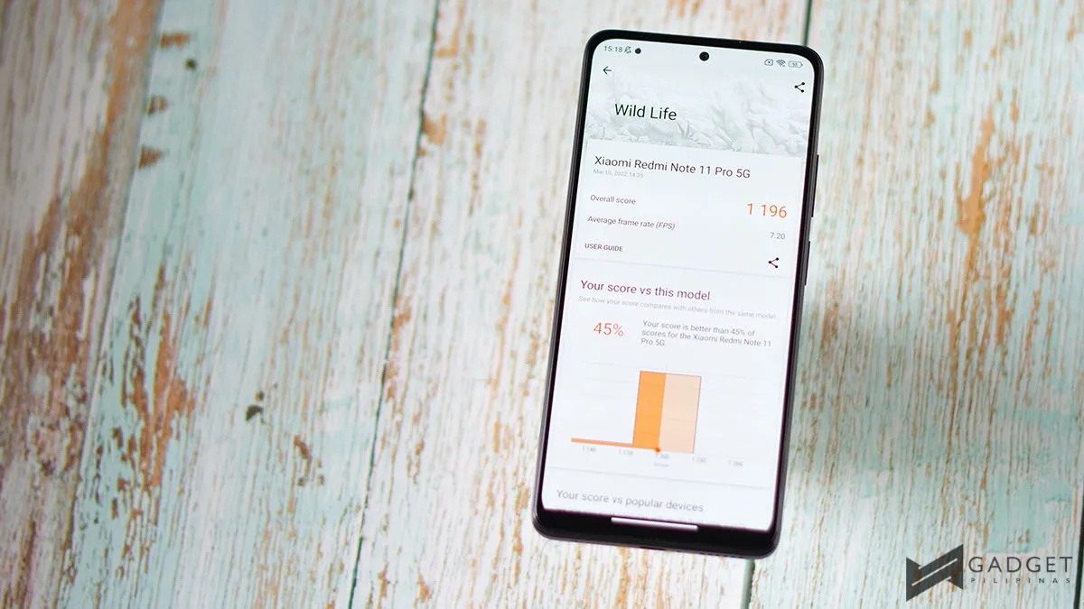 Xiaomi Redmi Note 11 Pro 5G Review - 3DMark WildLife