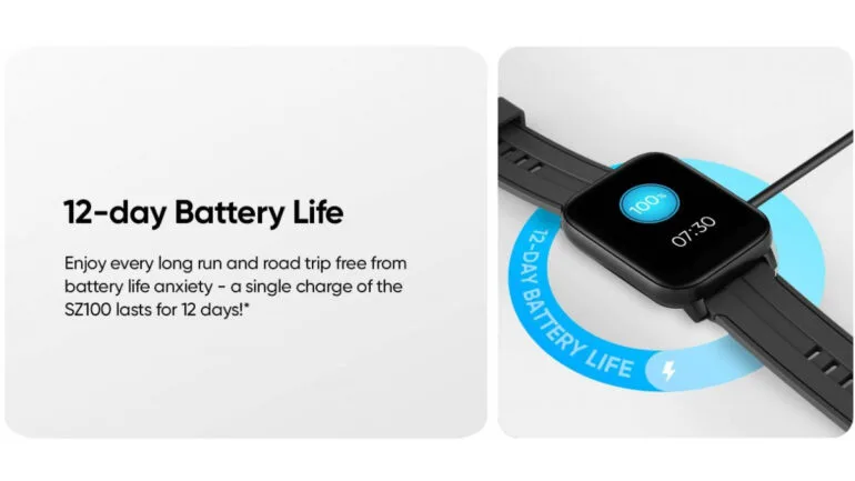 realme TechLife Watch SZ100 teaser - battery