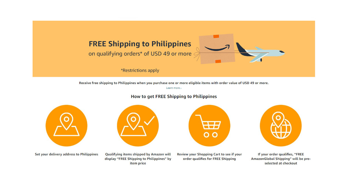 Amazon Now Offers Free Shipping to PH!