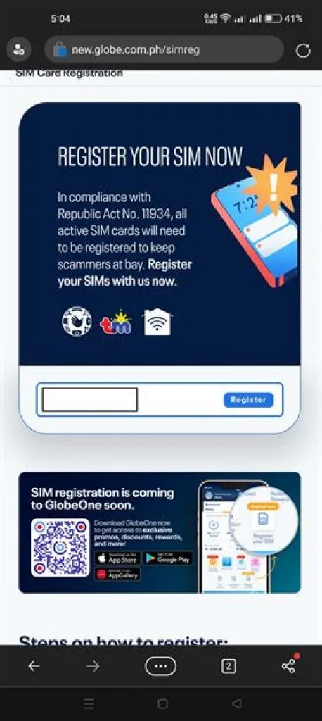 SIM Registration Compared - Globe (1)