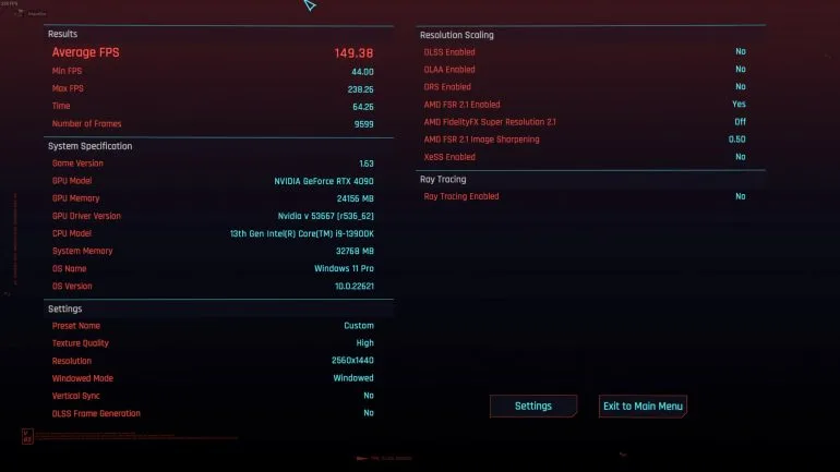 Gadget Pilipinas Benchmarks In Game Benchmark Tool