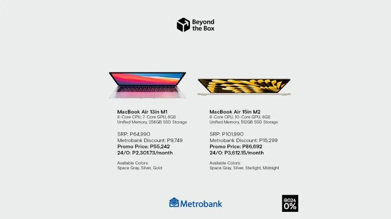 Beyond the Box Metrobank September Flash Sale MacBook Air