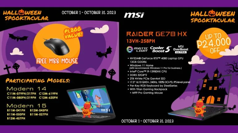 MSI Halloween Spooktacular deals