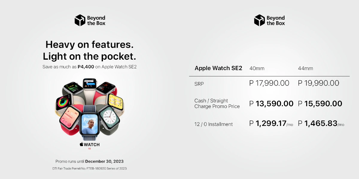 Beyond the Box Apple Holiday Sale Apple Watch SE2