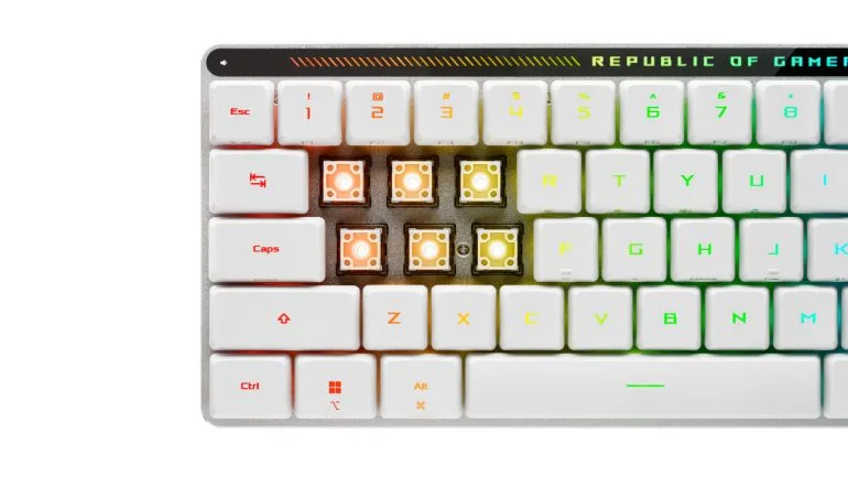 ASUS ROG peripherals and accessories CES 2024 ROG Falchion RX Low Profile Keyboard switches