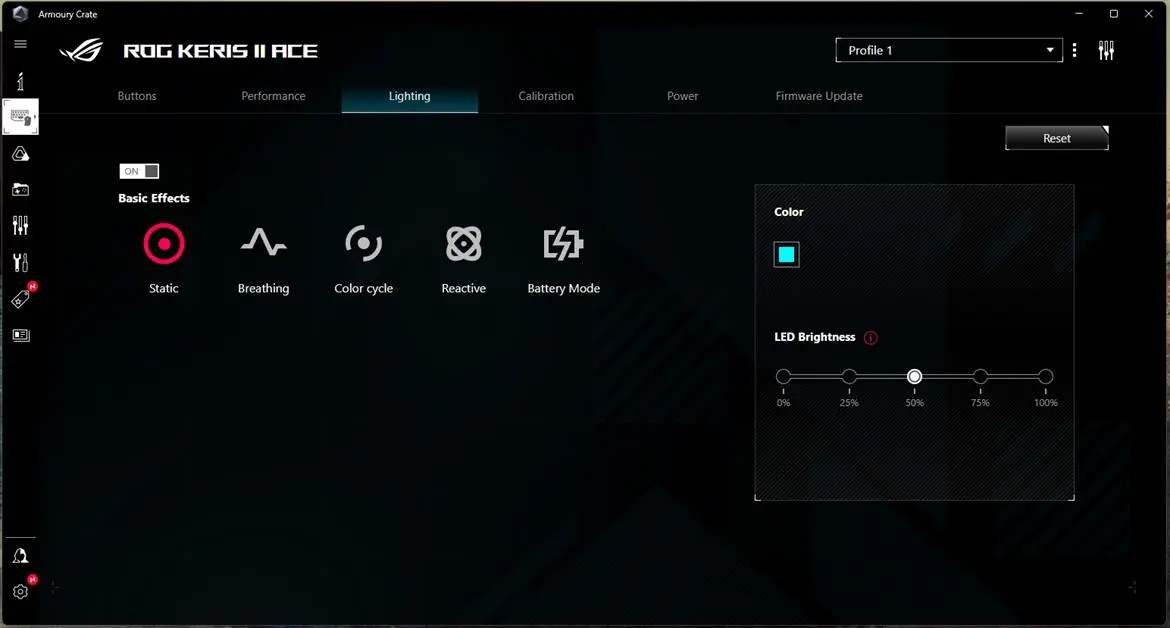 ROG Keris II Ace Armoury Crate 3