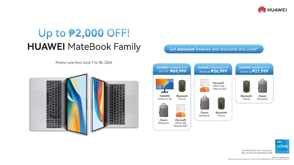 HUAWEI MateBook Deals and Discounts with up to PHP 2,000 Off Until June 30
