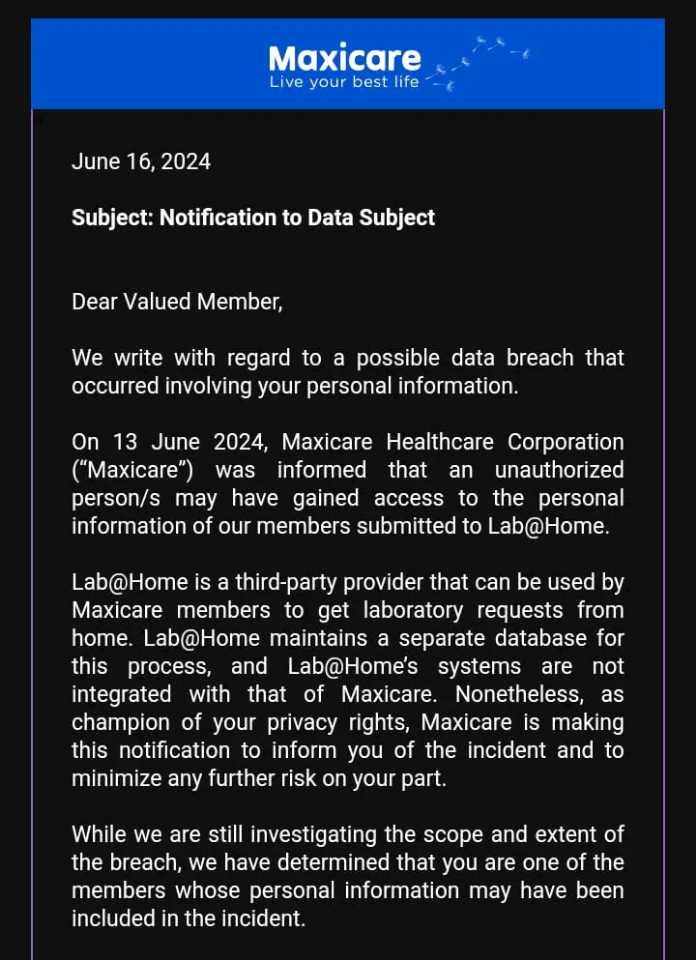 Maxicare Informs Members of Data Breach on Third-Party Provider
