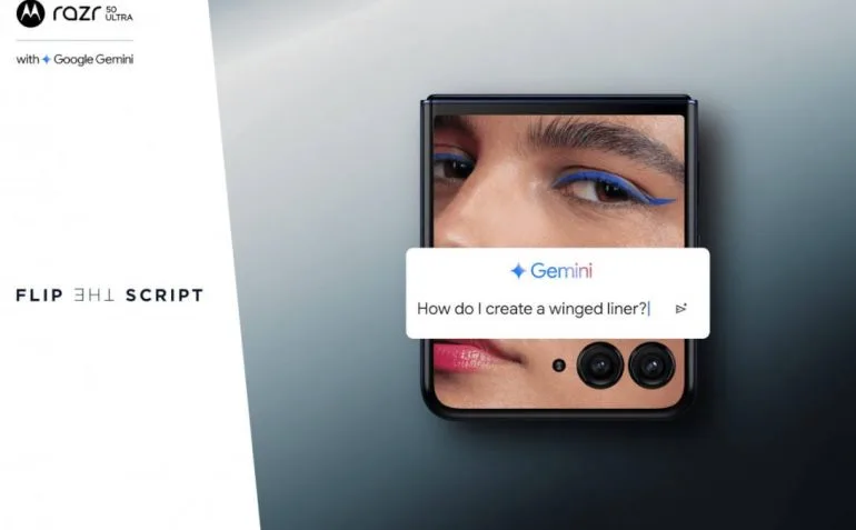 Motorola Razr 50 Series with Google Gemini AI banner