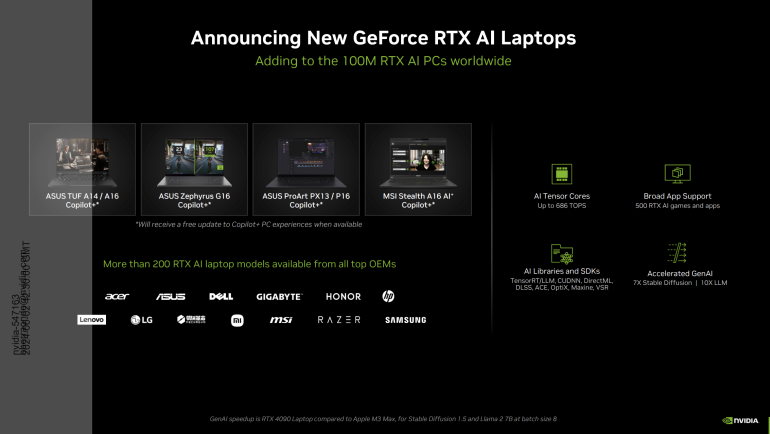 Nvidia Computex 2024 Keynote new RTX AI Laptops