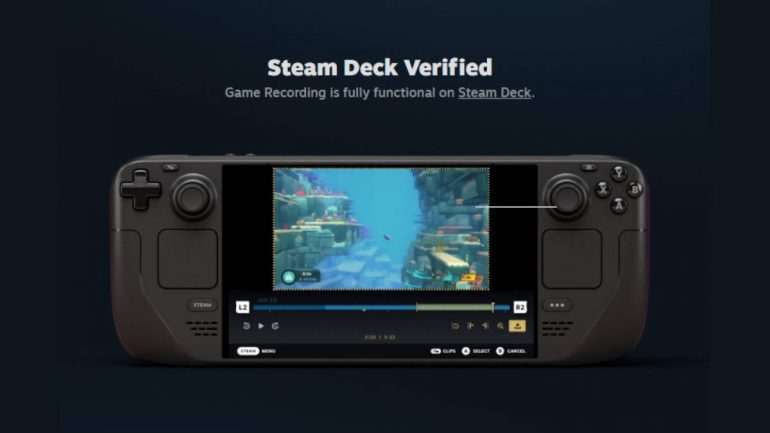 Steam Deck Game Recording feature