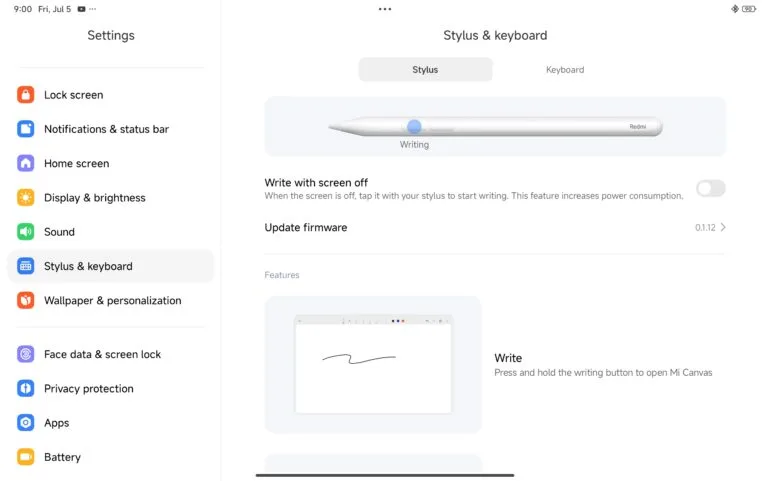 Redmi Pad Pro UI