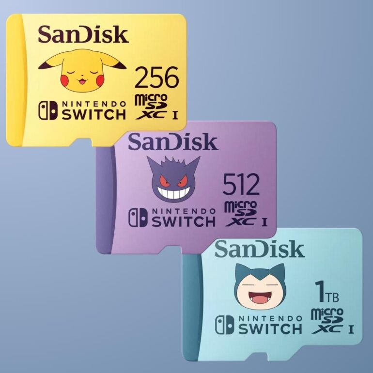 SanDisk Pokemon MicroSD Cards All Colors