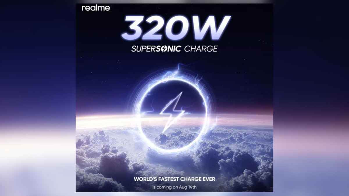 realme 320W SuperSonic Charge Technology Debuts on August 14