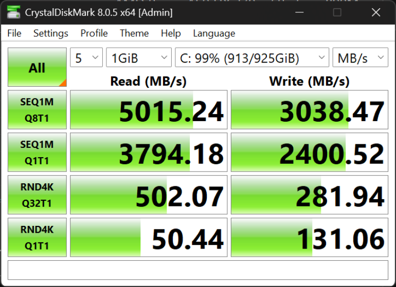 ASUS TUF Gaming A14 Review CDM 1GB