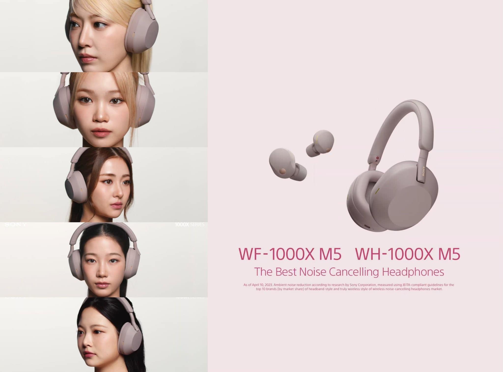 Sony Launches 1000XM5 Series Smoky Pink Colorway in Collaboration with K-POP Group LE SSERAFIM