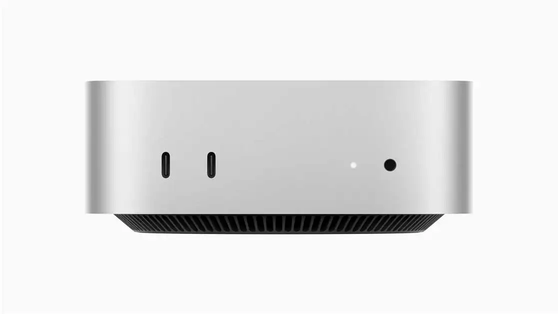 Apple Mac mini front facing ports