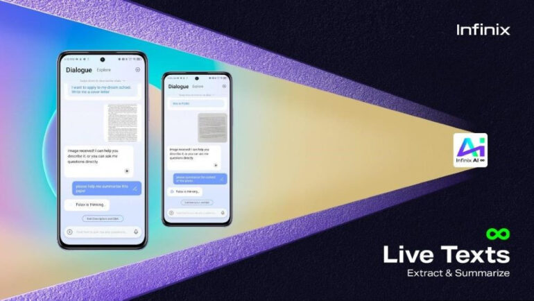 Infinix AI launch Live Texts