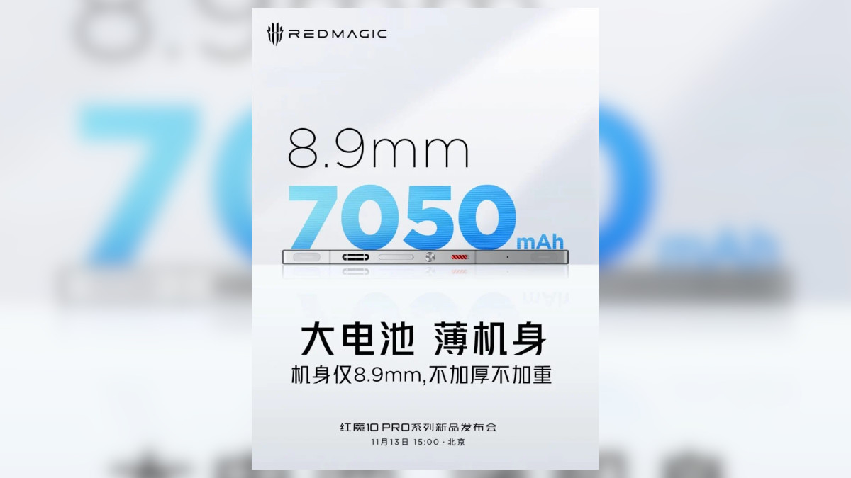 RedMagic 10 Pro Boasts a 7050mAh Battery