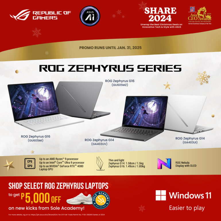 ASUS Share 2024 Promo ROG Zephyrus G14 G16