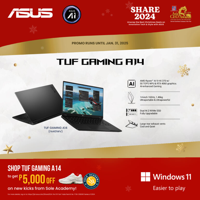 ASUS Share 2024 Promo TUF Gaming A14