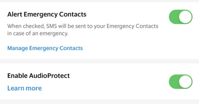 Grab Emergency Contacts