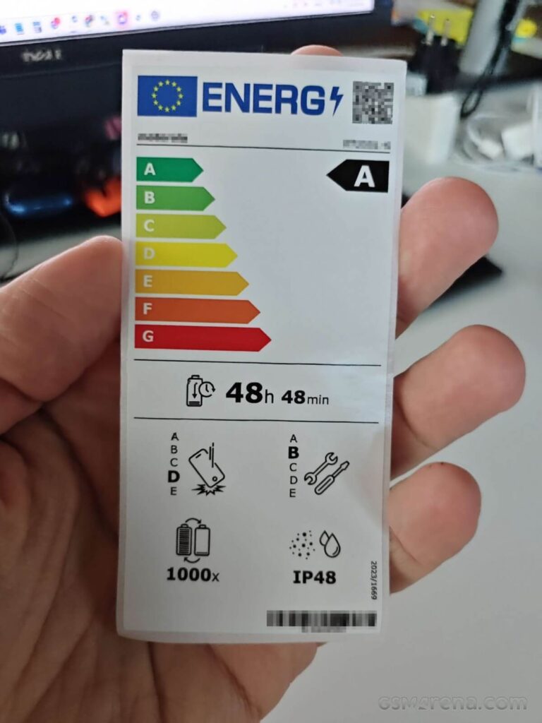 EU Energy label sticker