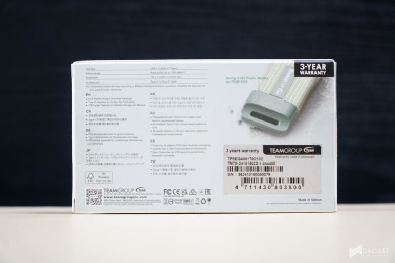 TeamGroup PD20 ECO Mini 1TB External SSD 011