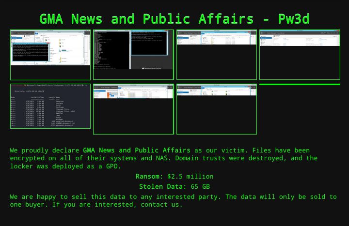 GMA News Ransomware Attack