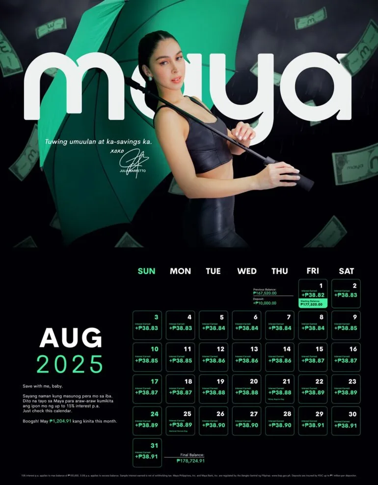 Maya Julia Barreto Savings Calendar Girl6