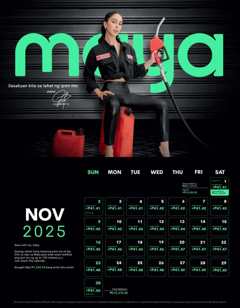 Maya Julia Barreto Savings Calendar Girl9