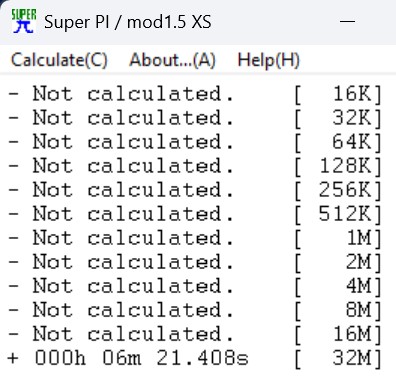 ASUS NUC 14 Pro AI SuperPi Result