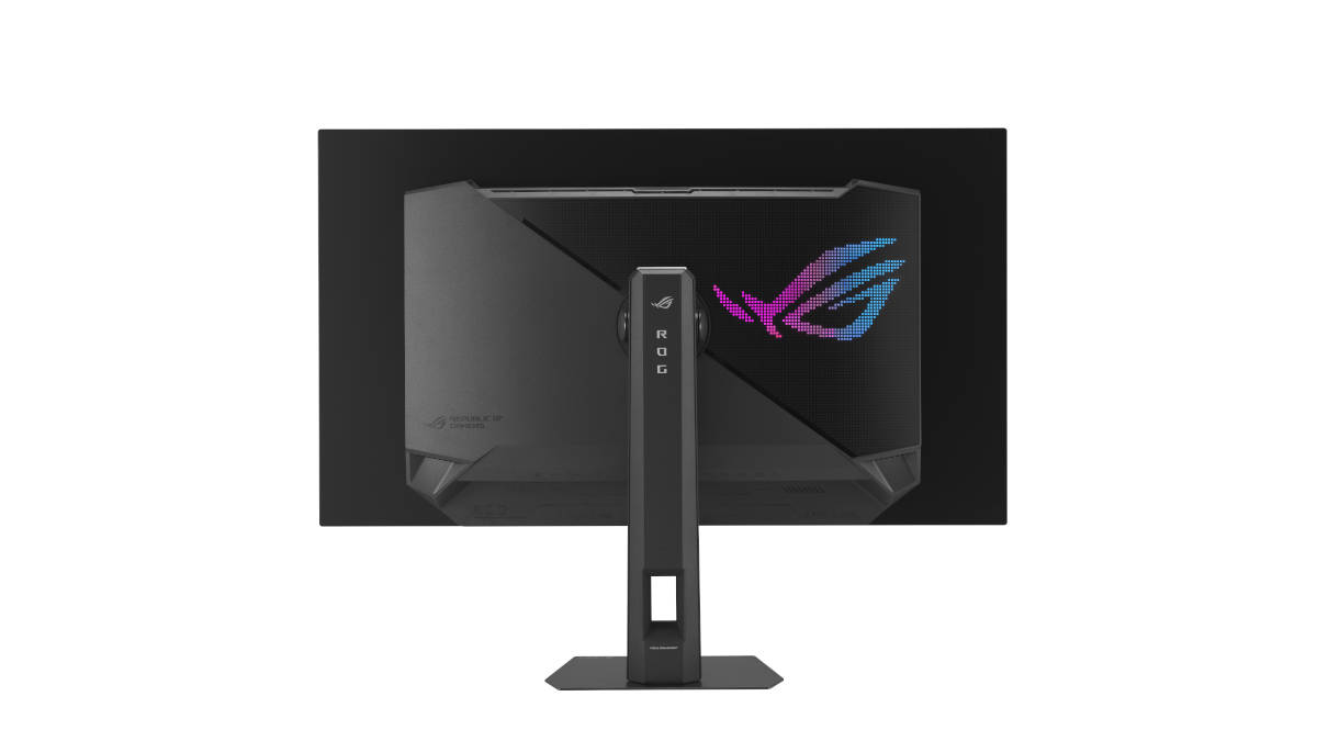 ASUS ROG STrix OLED XG32UCWMG and XG32UCWG back