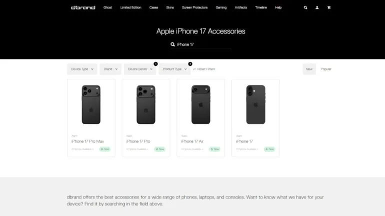 dbrand iPhone 17 series cases 2