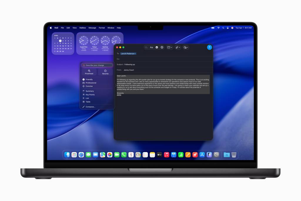 Apple M5 Writing Tools 251015