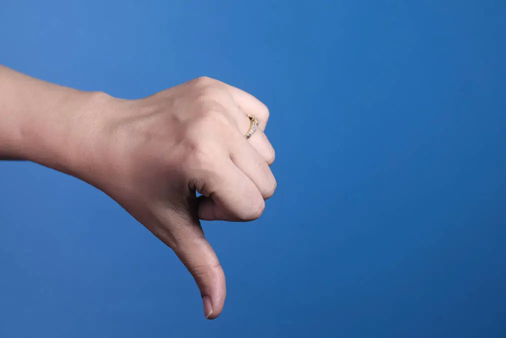 facebook downvote button testing
