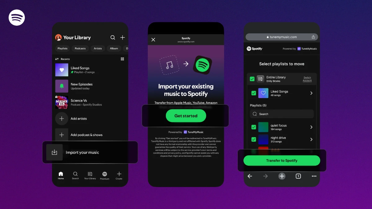 Spotify TuneMyMusic integration 2