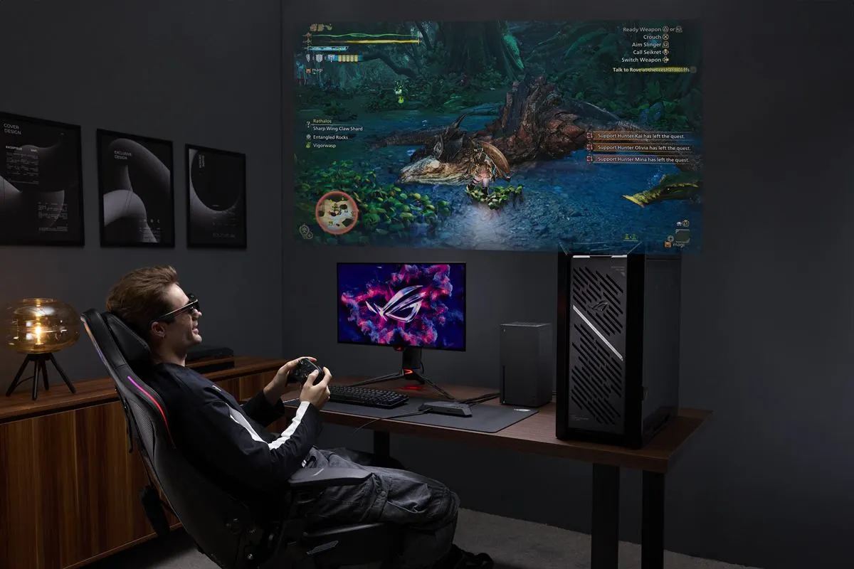 ROG XREAL R1 with ROG Control Dock Desktop