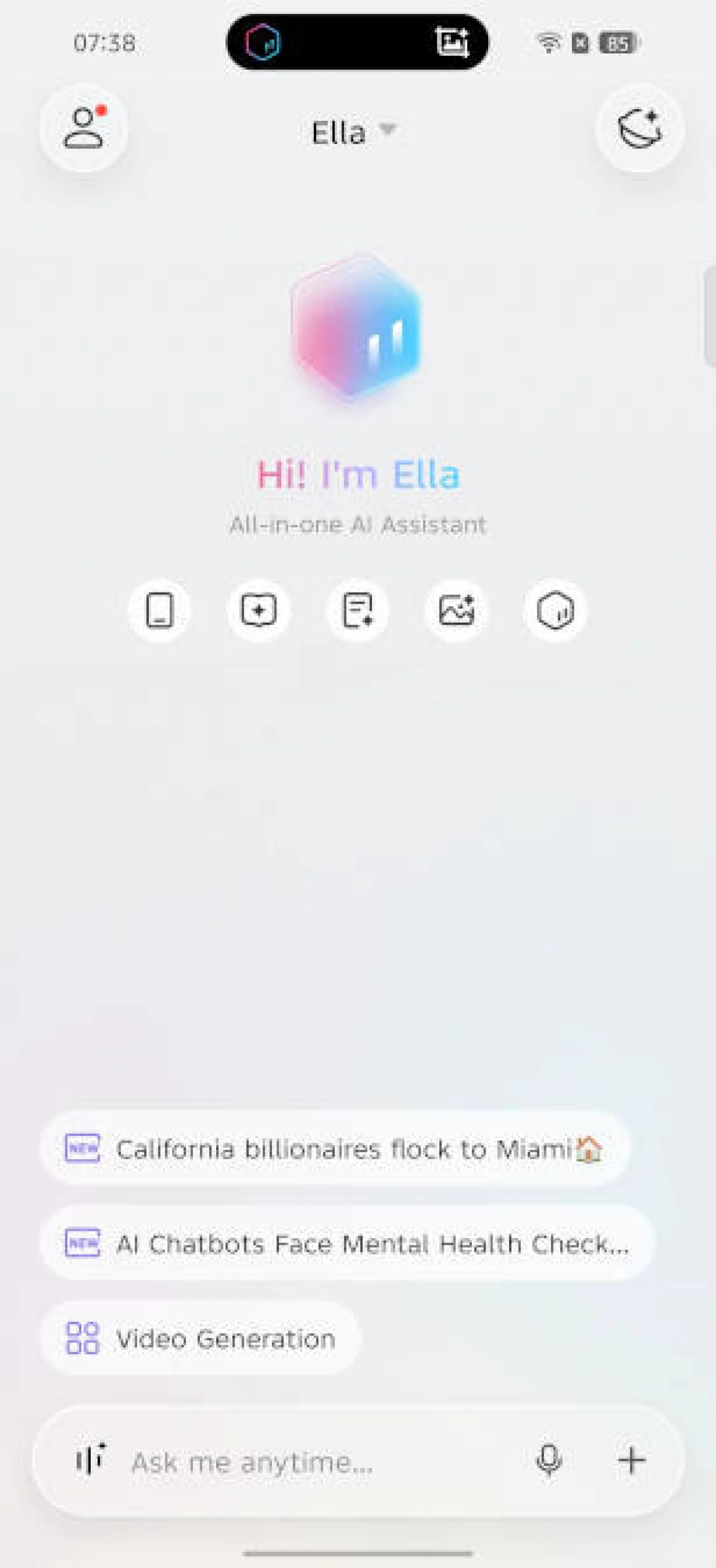 TECNO Ella AI screen shot 2