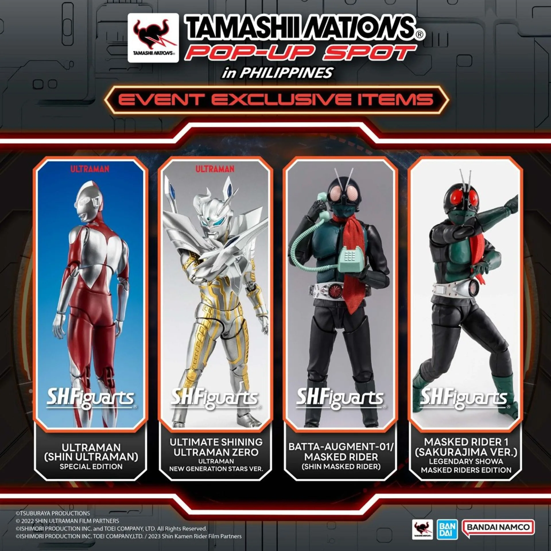 Tamashii Nations Pop Up Spot PH 2026 Ultraman Masked Rider
