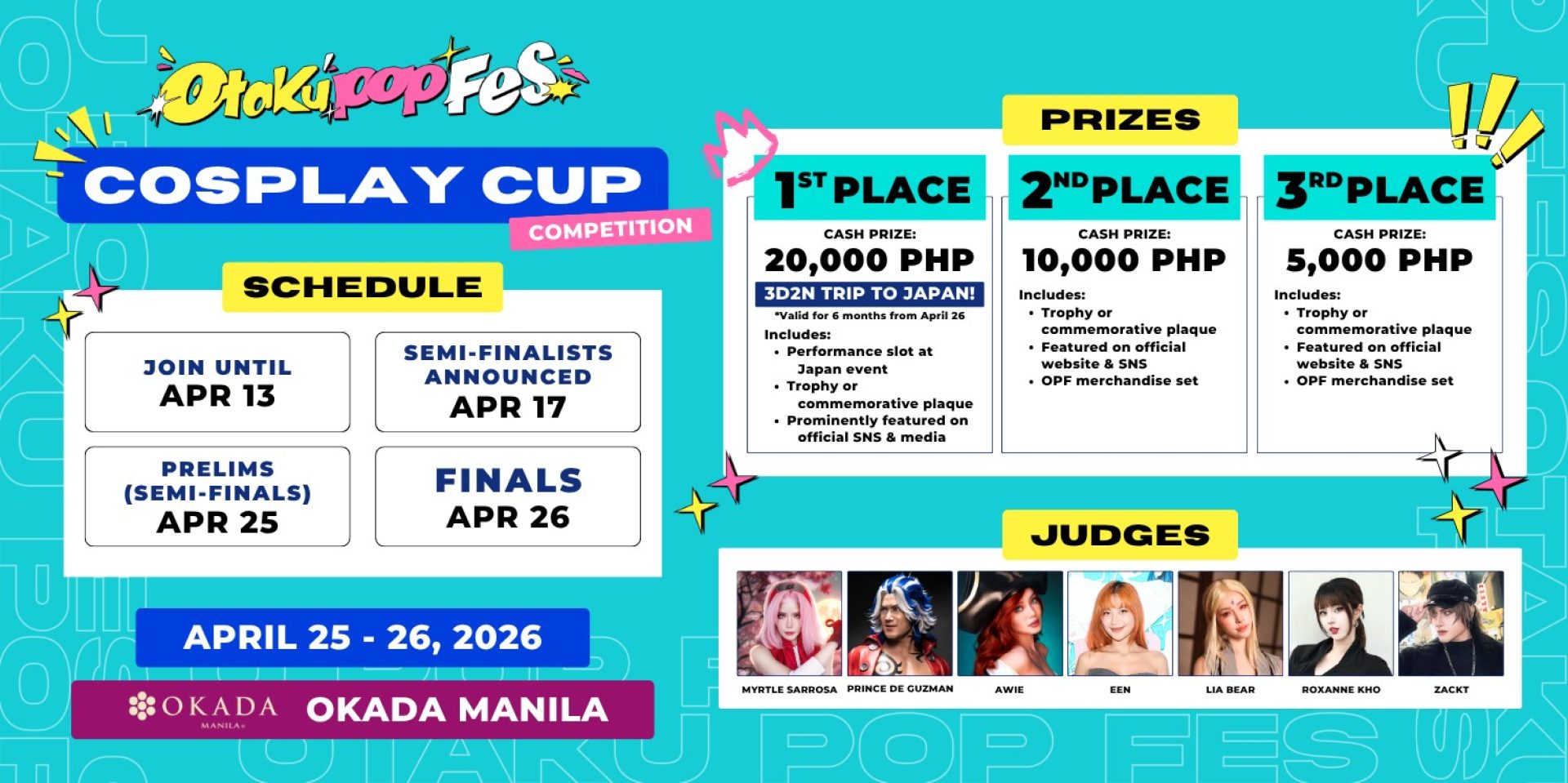 Otaku Pop Fes 2026 Cosplay Cup